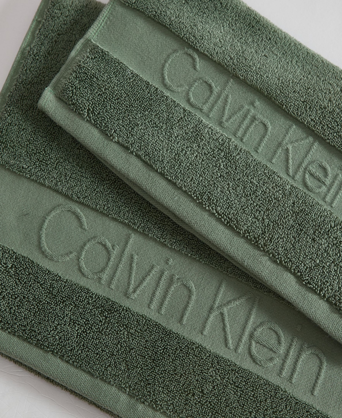Calvin Klein Iconic Cotton Jacquard Hand Towel, 30" x 16"