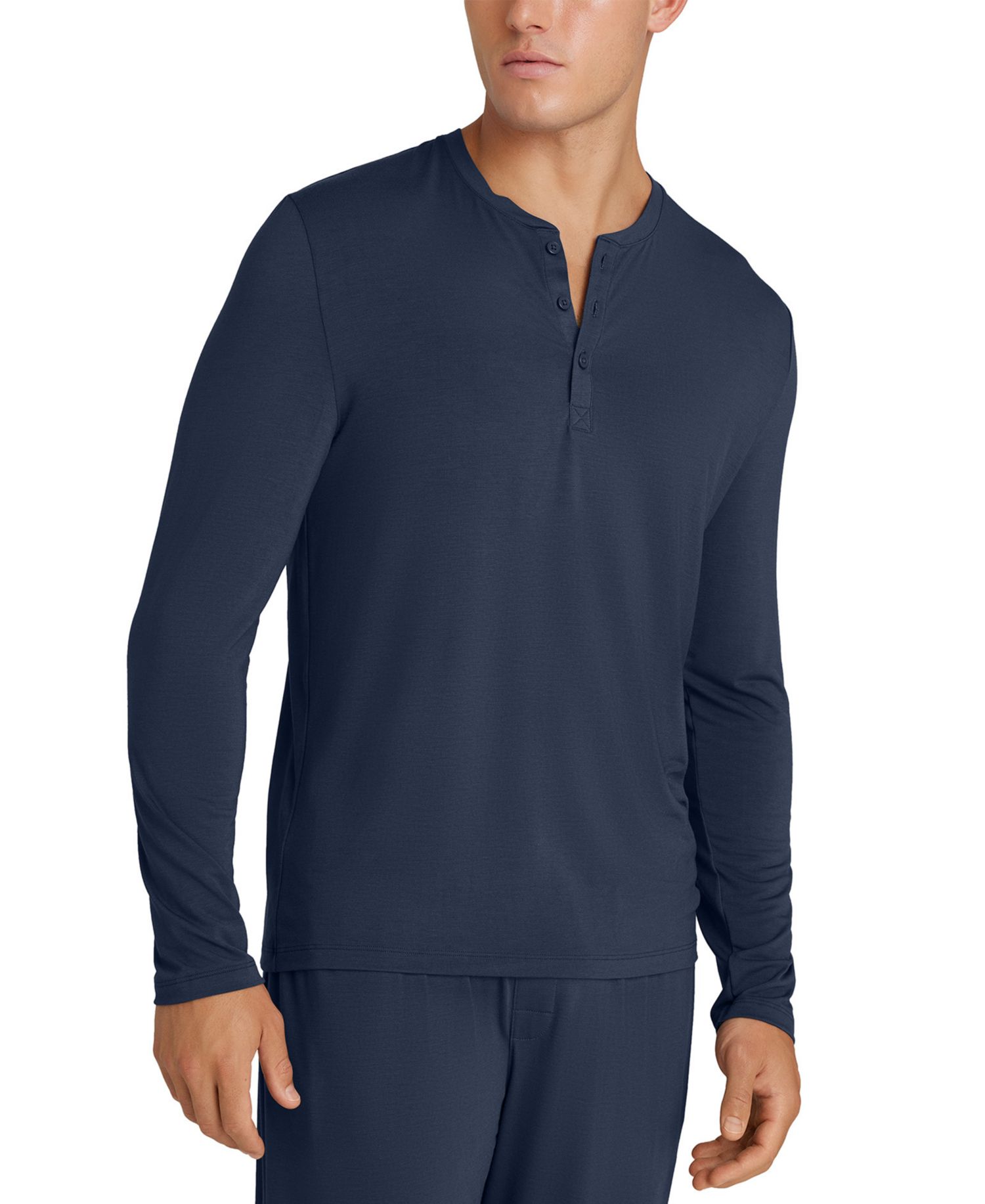 Men's Second Skin Long-Sleeve Henley T-Shirt