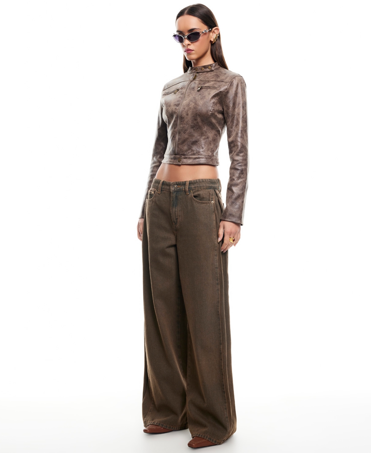 Lioness Women's Bella Moto Jacket In Brown