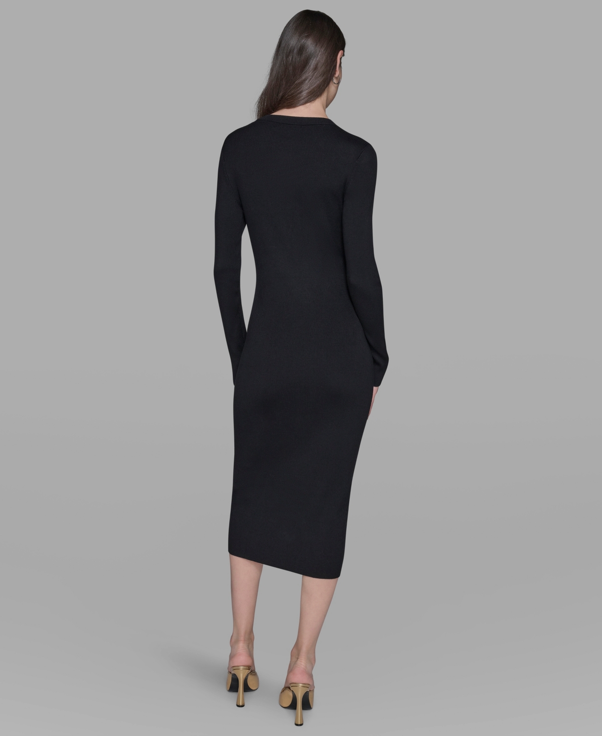 Karl Lagerfeld Paris Women's Long Sleeves Bodycon Dress