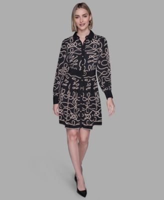 Women's Printed Long Sleeves Dress