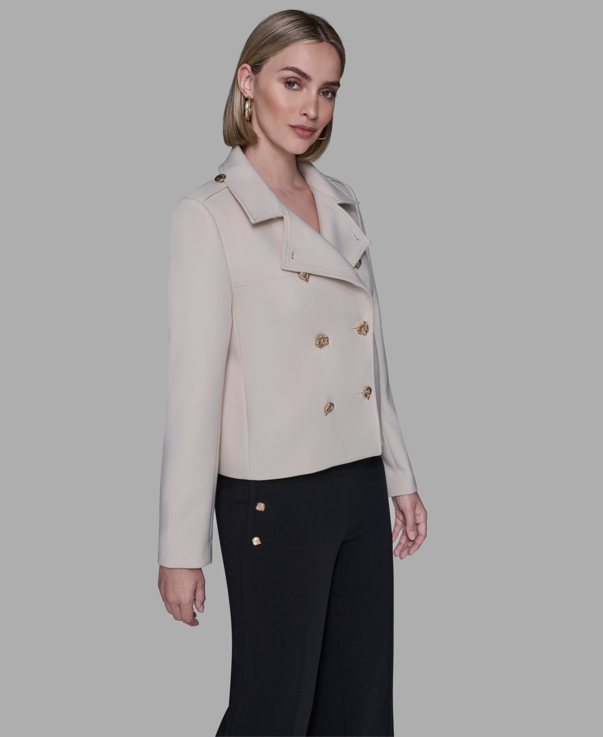 Karl Lagerfeld Women's Long Sleeves Blazer In Brown