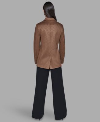 Women's Collared Button Front Blazer