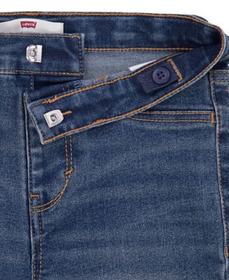 Little Girls 2-Piece Ruched Crewneck Top and Flared Jeans Set