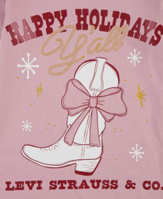 Big Girls Boot Graphic Long-Sleeve T-Shirts