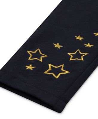 Little Girls 2-Piece Sherpa Crewneck Top and Leggings Set