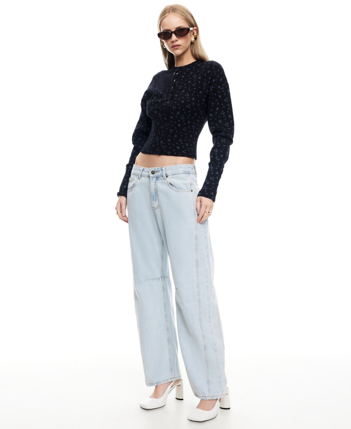 Lioness Women's Shimmer Shift Sweater In Blue