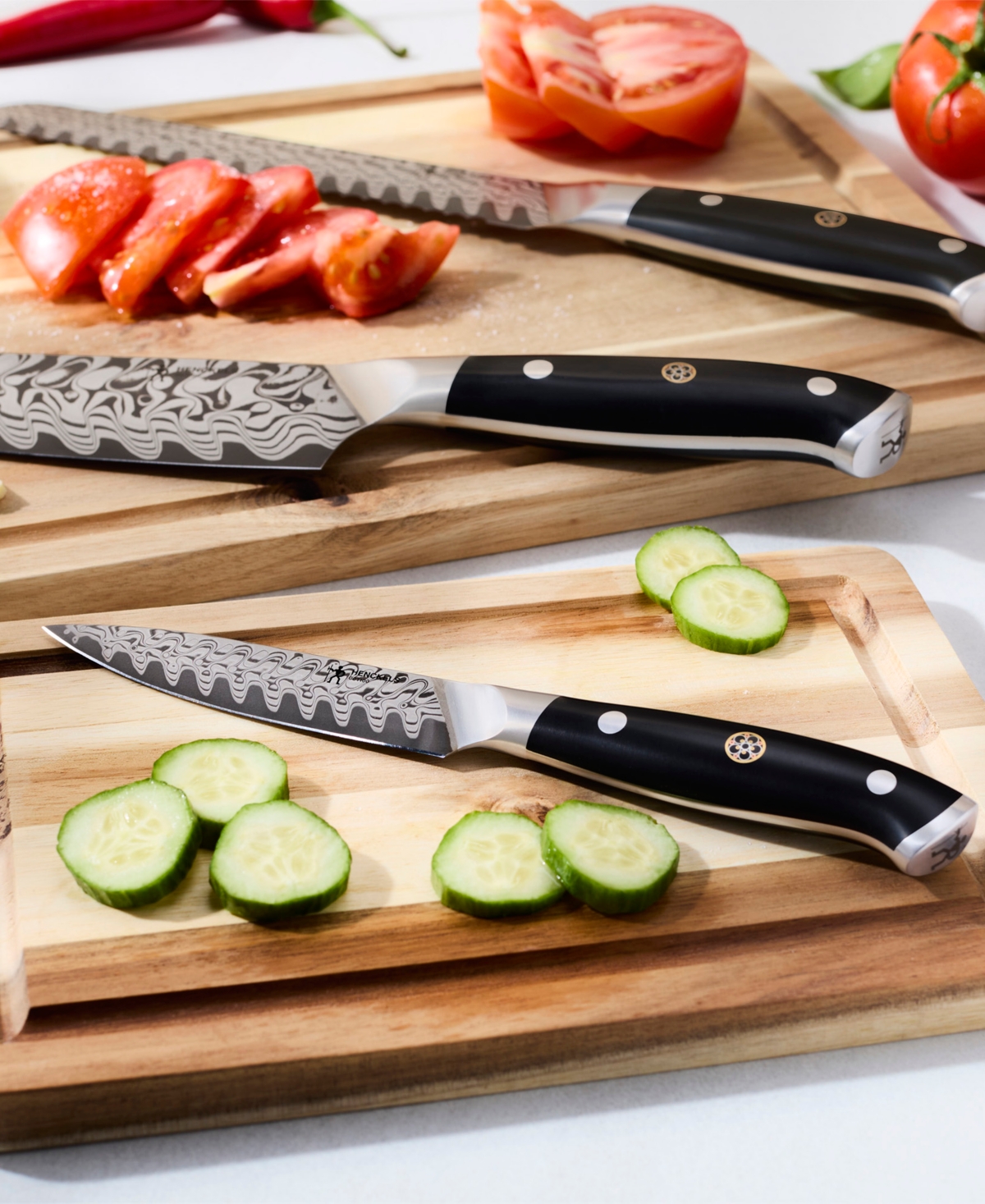 Henckels Compass Damascus 3-pc. Starter Set In Gray