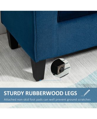 Button-Tufted Storage Rubberwood Ottoman Bed Bench,