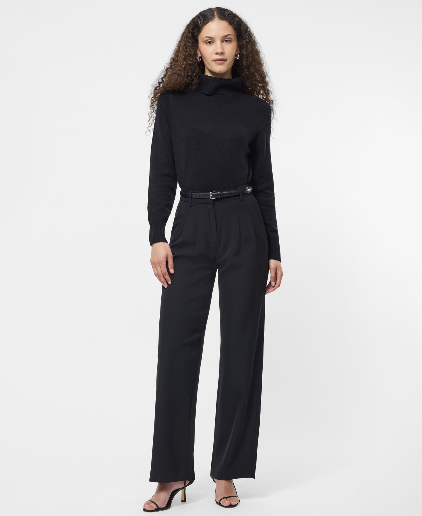 Женский свитер French Connection Long-Sleeve Sweater Top, цвет: Чёрный — фото 2
