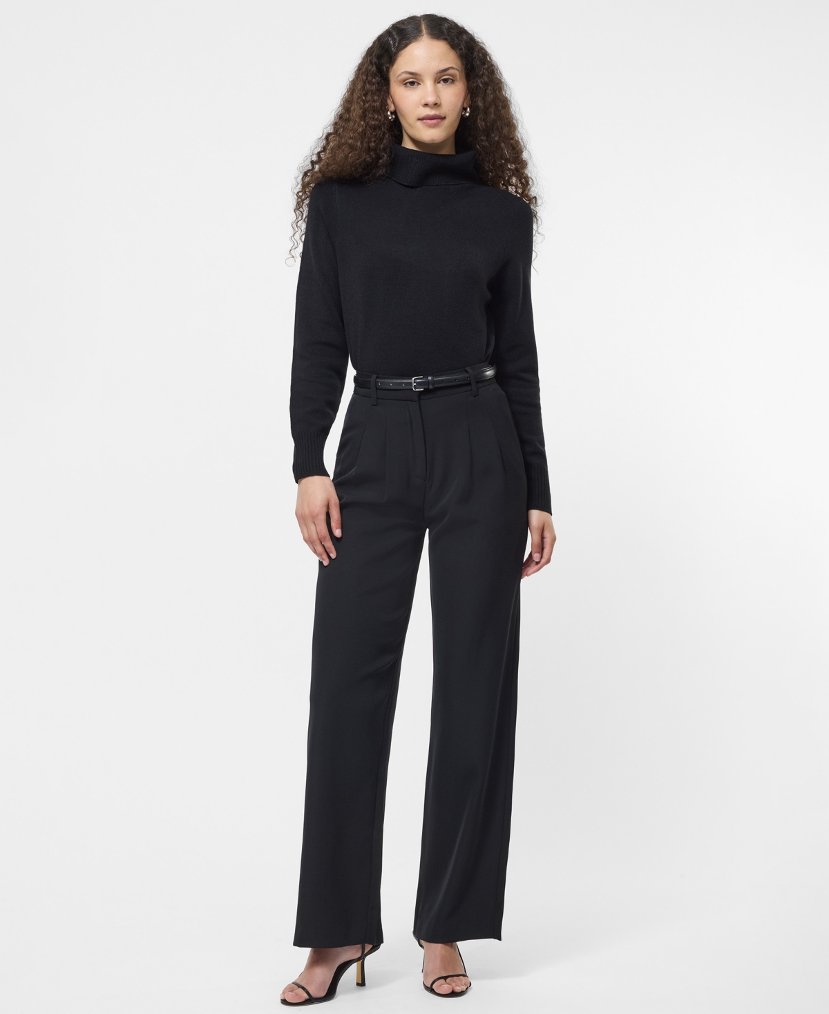 French Connection Babysoft Turtleneck Sweater In Black