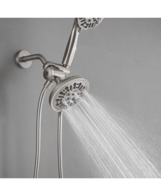 12 in Single-Handle 1-Spray Round Rain Shower Faucet Combo Set with Dual Function Pressure Balance Valve in Matte Black