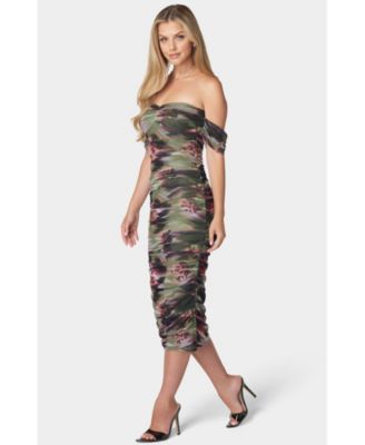 Women's Ruched Midi Dress