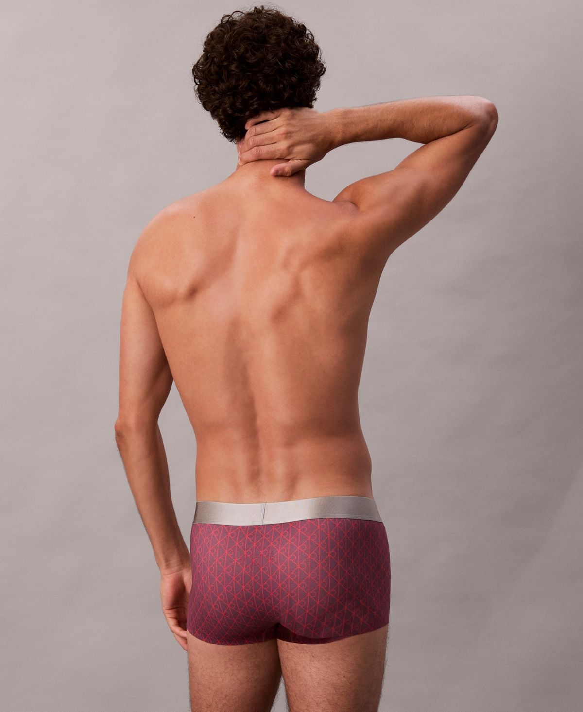 Calvin Klein Men's Brushed Microfiber Stretch Low Rise Trunk In Red