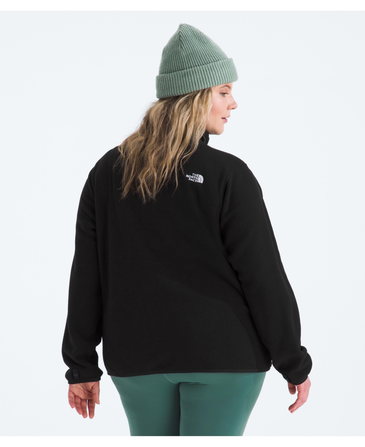 The North Face Plus Size Glacier Fleece Jacket In Black