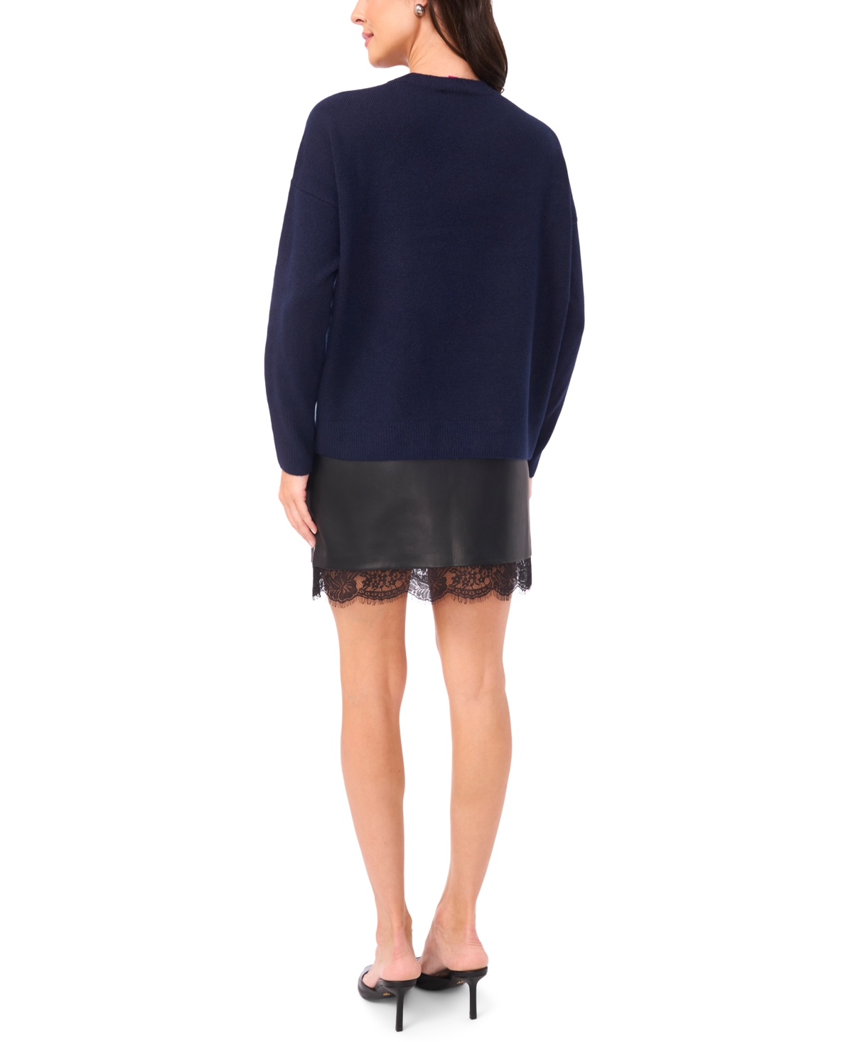 Vince Camuto Women's Touch Down Printed Sweater In Blue
