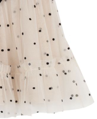 Baby Girl 2-Piece Mesh Polka Dot Top and Leggings Set