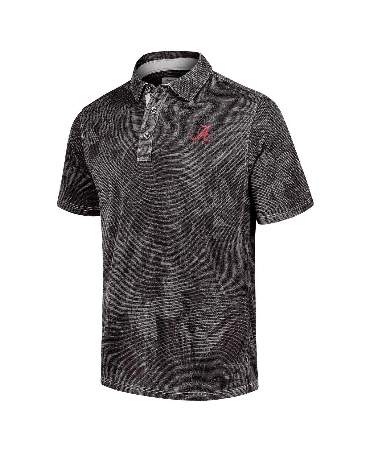 Tommy Bahama Men's Black Alabama Crimson Tide Big Tall Sport Santiago Paradise Polo Shirt In Black