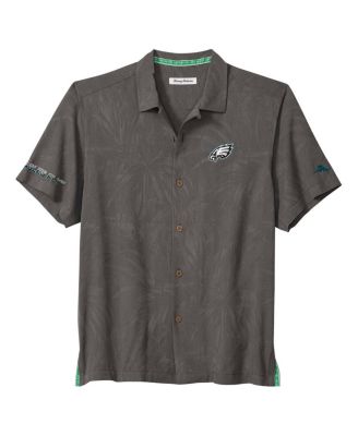 Men's Gray Philadelphia Eagles Endzone Paradise COOLMAX Button-Up Shirt