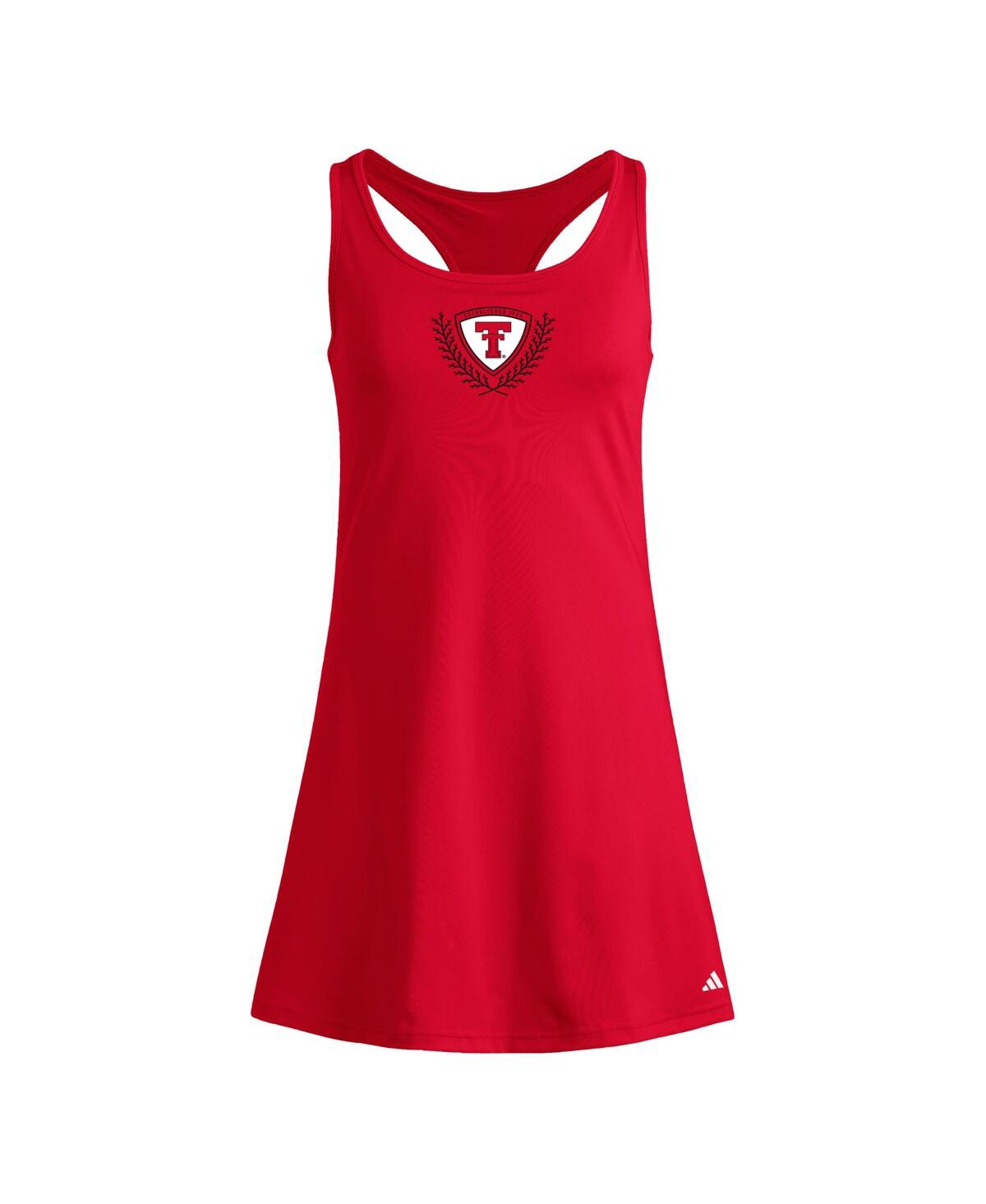 Adidas Originals Women's Red Texas Tech Red Raiders Spring Fling Active Racerback Skort Dress In Red