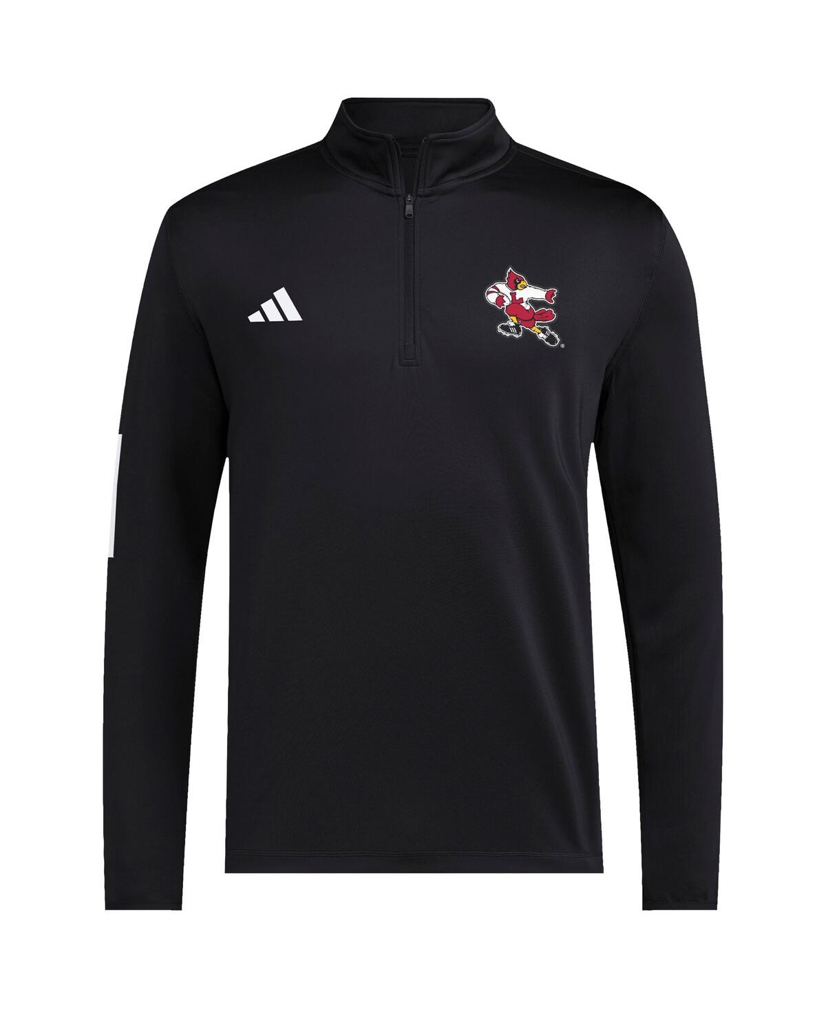 Adidas Men's Black Louisville Cardinals Strategy Half-Zip Golf Jacket