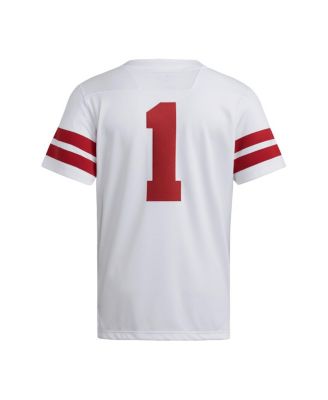 Men's 1 White Nebraska Huskers Premier Jersey