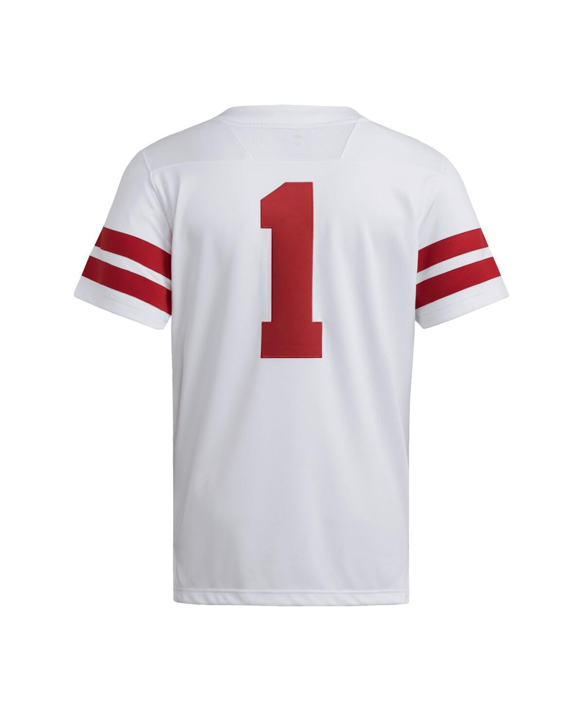 Adidas Men's 1 White Nebraska Huskers Premier Jersey