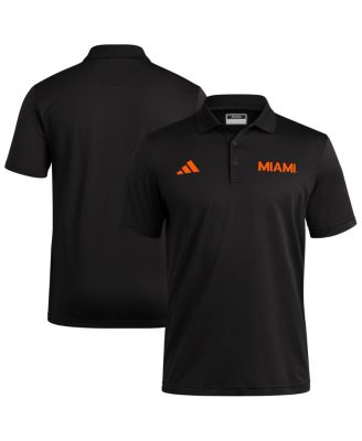 adidas - Men's Black Miami Hurricanes Ultimate 365 Ottoman Polo Shirt