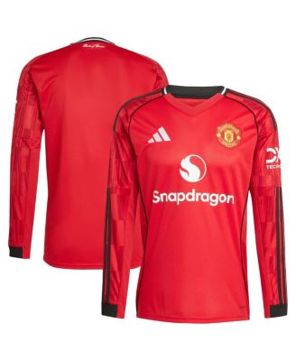 adidas - Men's Red Manchester United Home 2025/26 Replica Long Sleeve Jersey