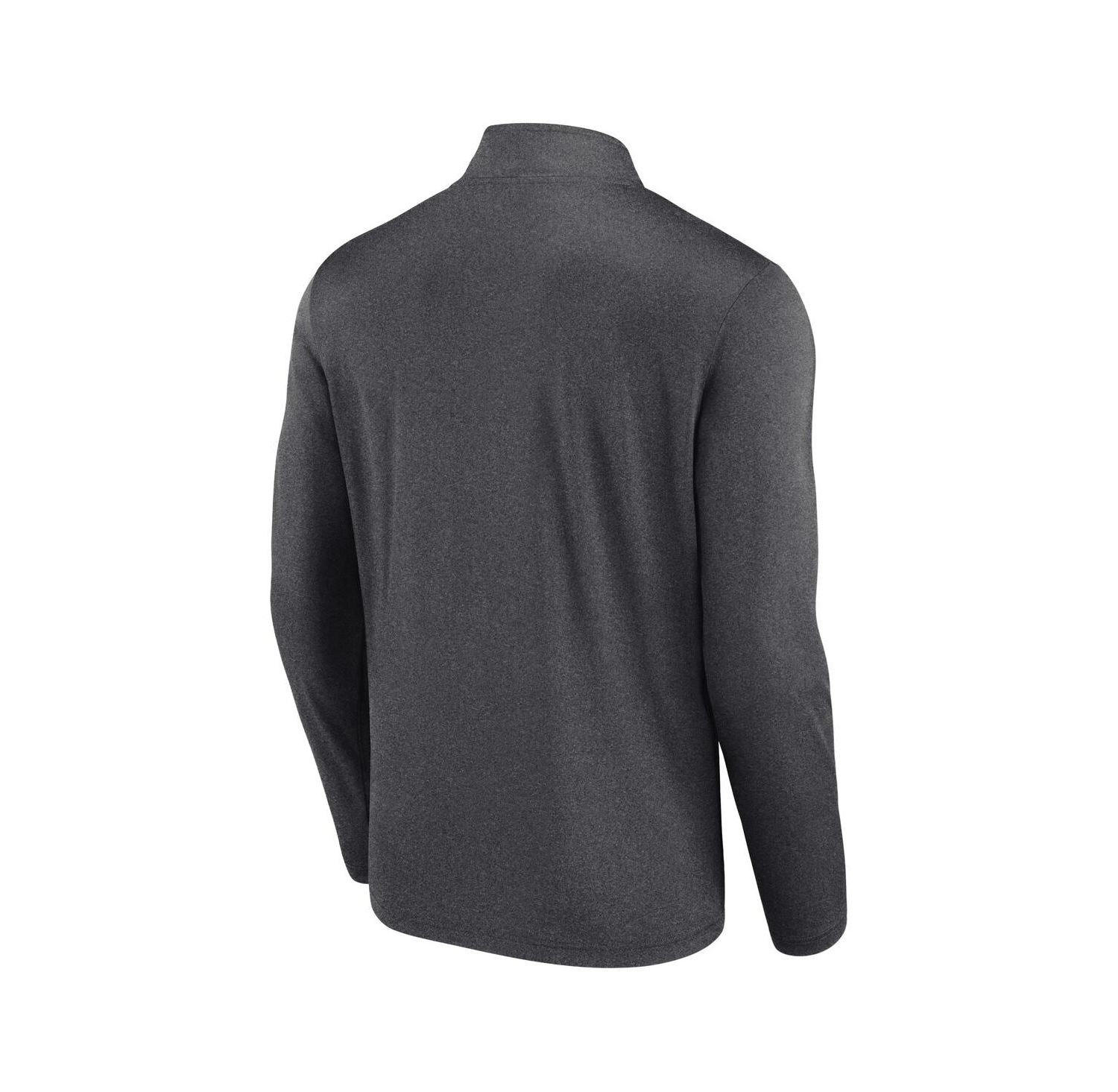 Men's Charcoal Cleveland Browns Head-to-Head Quarter-Zip Pullover Sweatshirt
