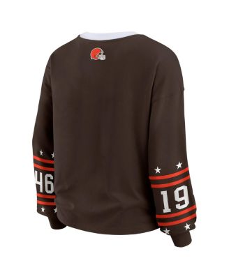 Women's Brown Cleveland Browns Sport Long-Sleeve T-Shirt