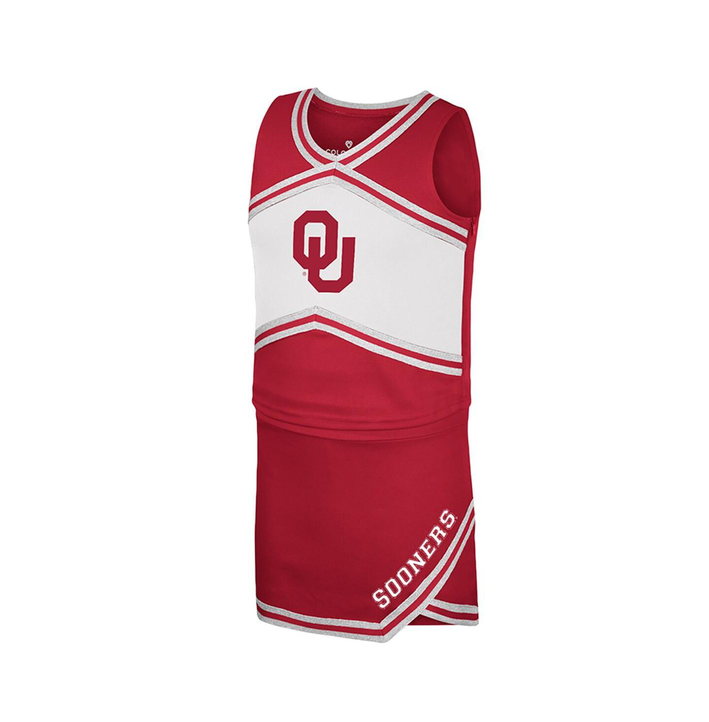 Комплект Colosseum 2-Piece Crimson Oklahoma Sooners Cheerleader Top and Skirt Set для девочек — фото 2