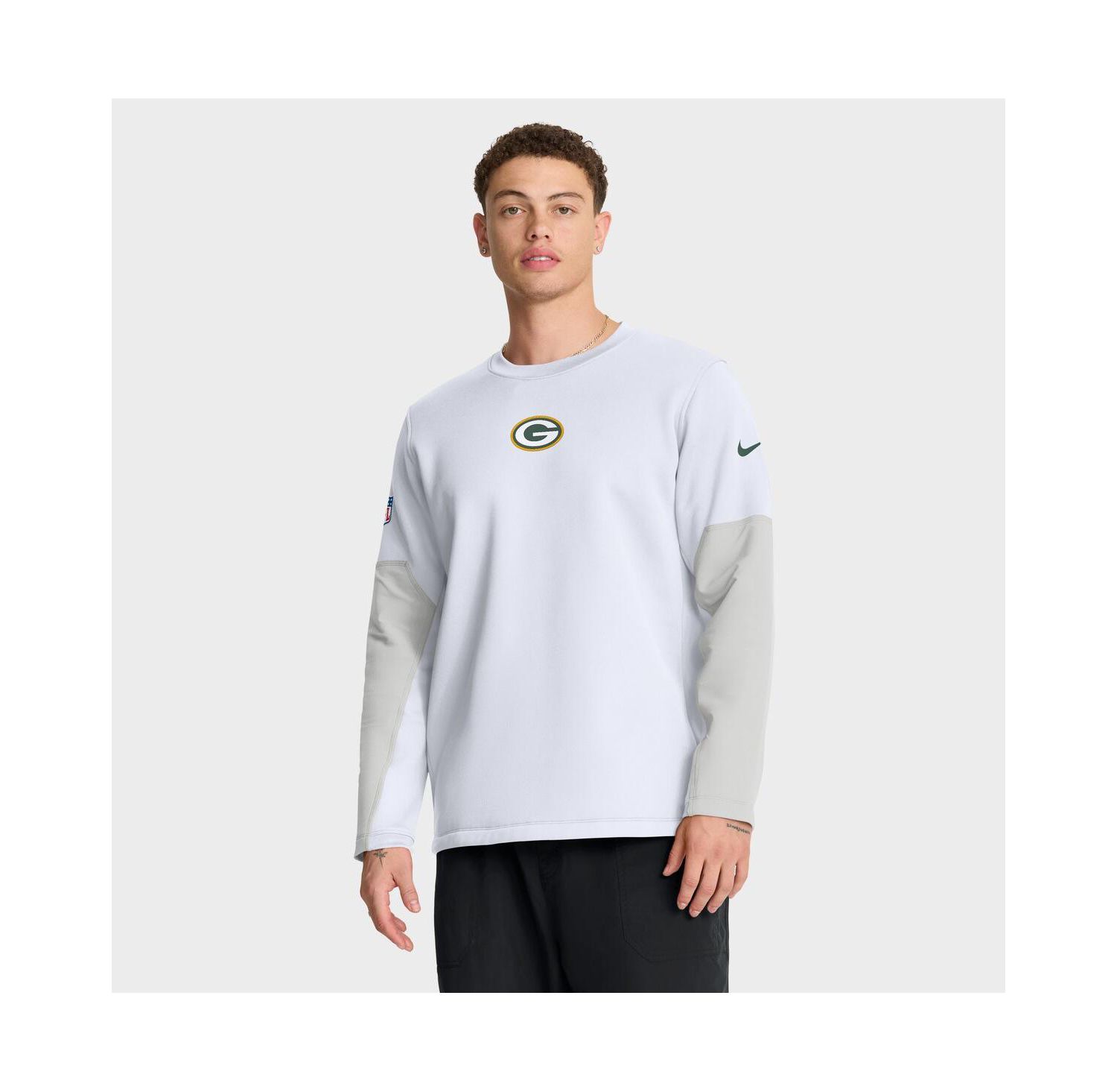 Men's White Green Bay Packers Sideline Scripted to Win Performance Long Sleeve T-Shirt