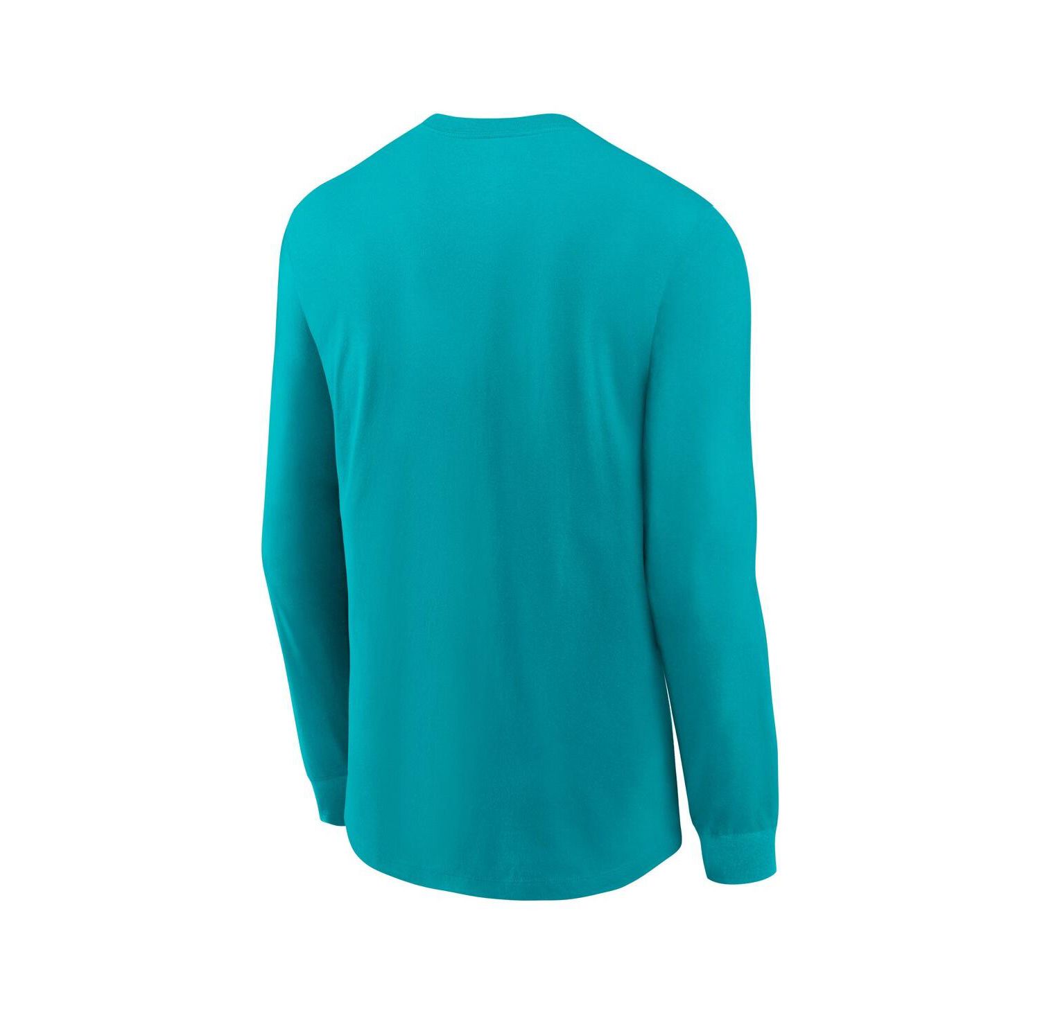 Men's Aqua Miami Dolphins Play to Win Essential Long Sleeve T-Shirt