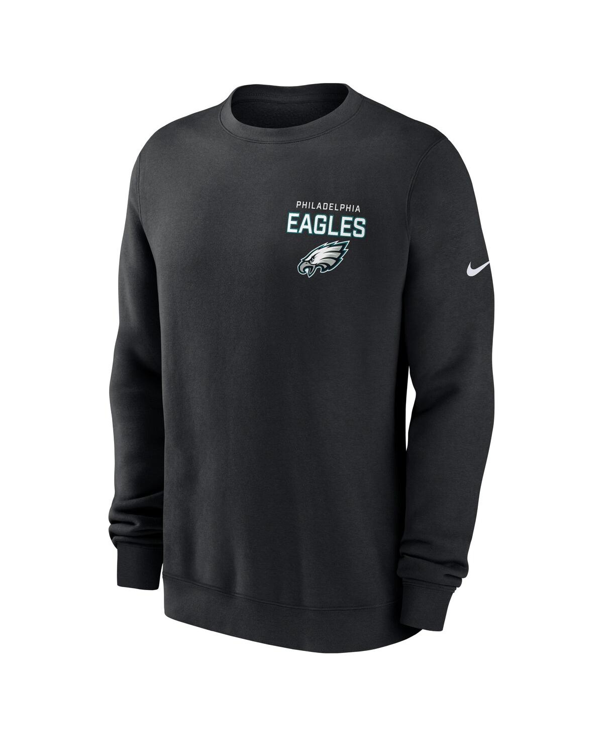 Nike Men's Black Philadelphia Eagles Primetime Club Fleece Pullover Sweatshirt