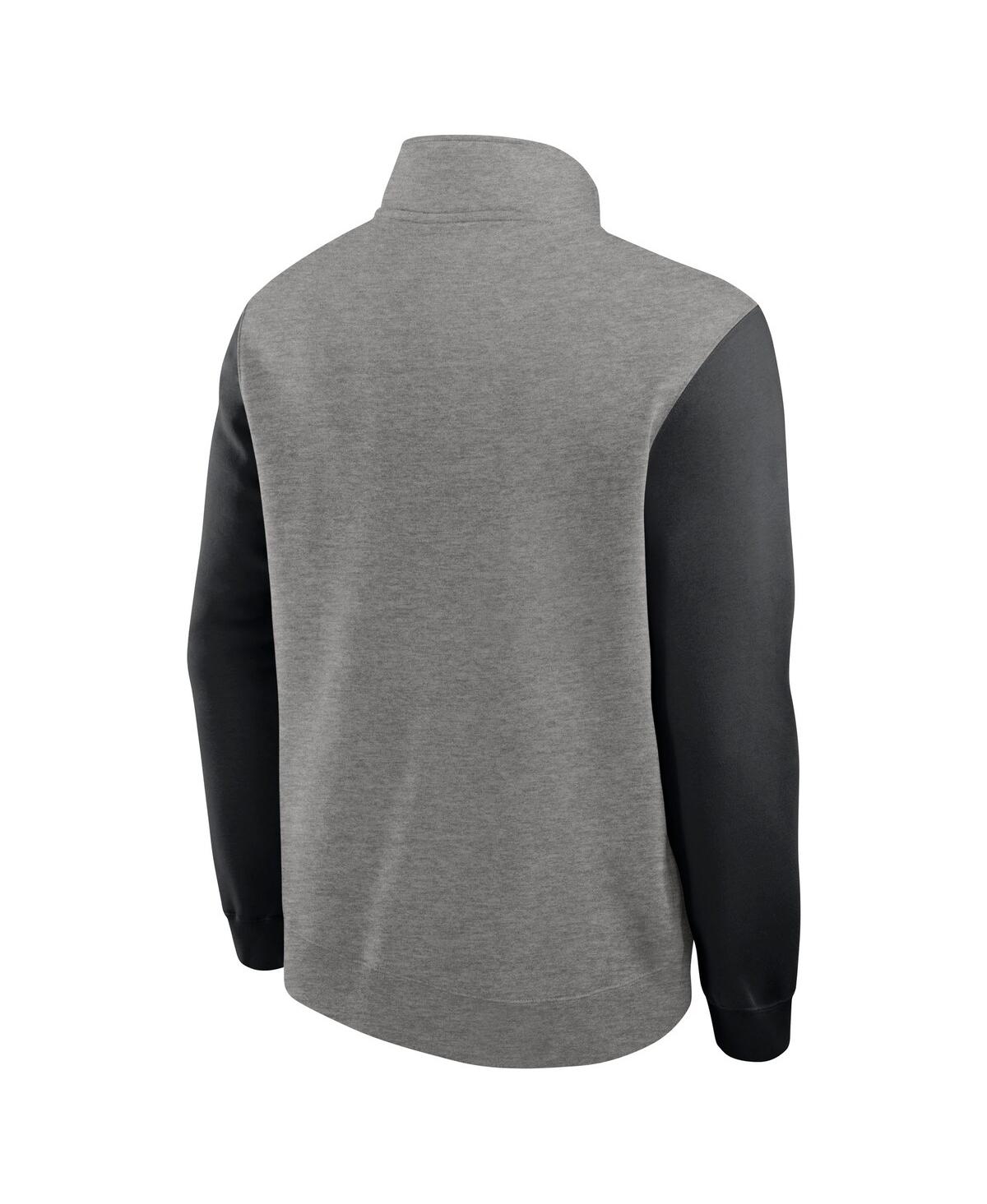 Nike Men's Heather Gray/Black Oregon Ducks Club Fleece Half-Zip Pullover Sweatshirt