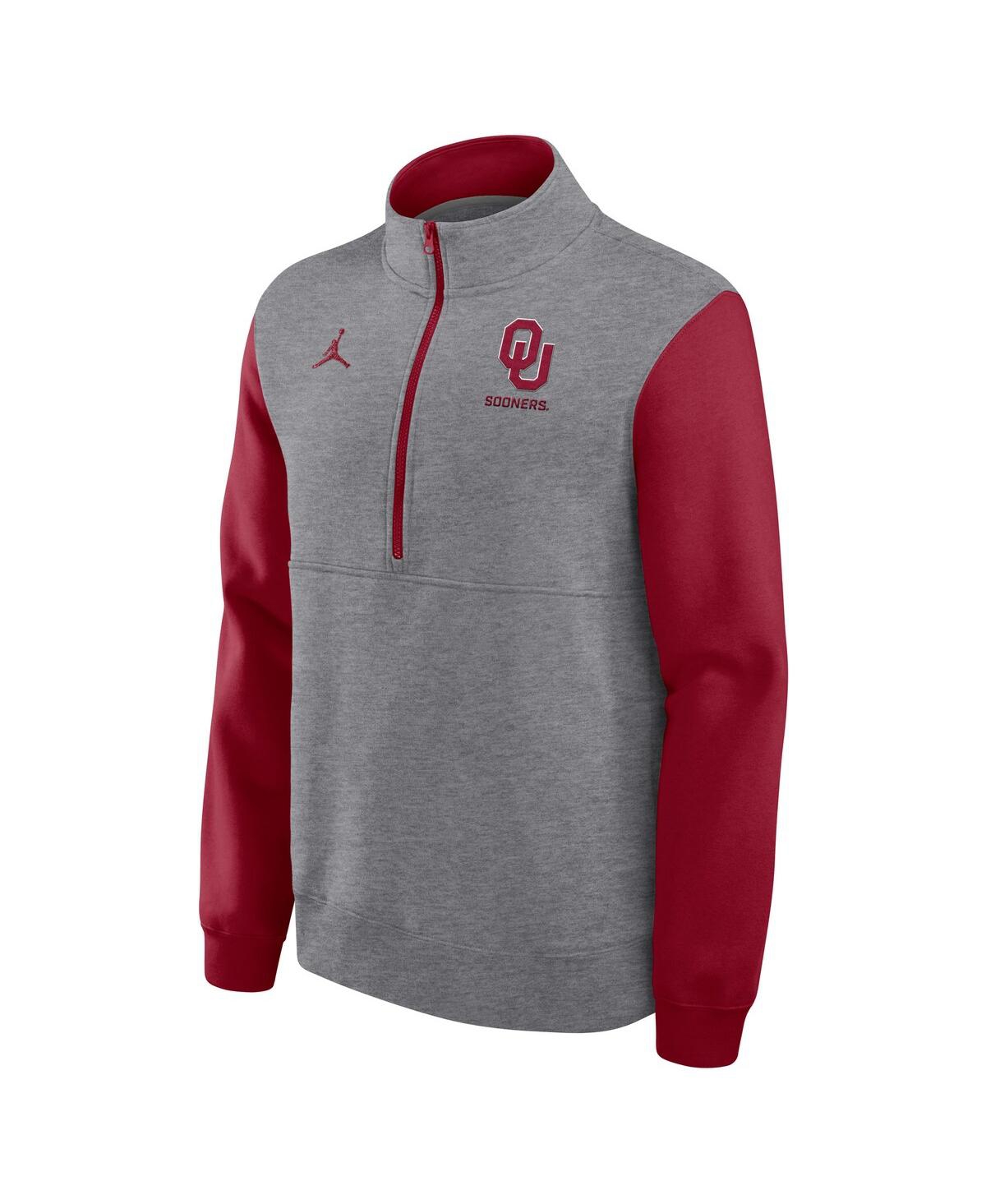 Jordan Men's Oklahoma Club  Brand College 1/2-zip Crew In Gray