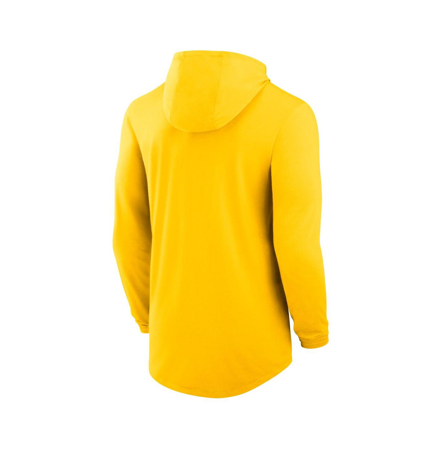 Мужское худи Jordan Maize Michigan Wolverines Classic Arch Tri-Blend Long Sleeve T-Shirt — фото 3