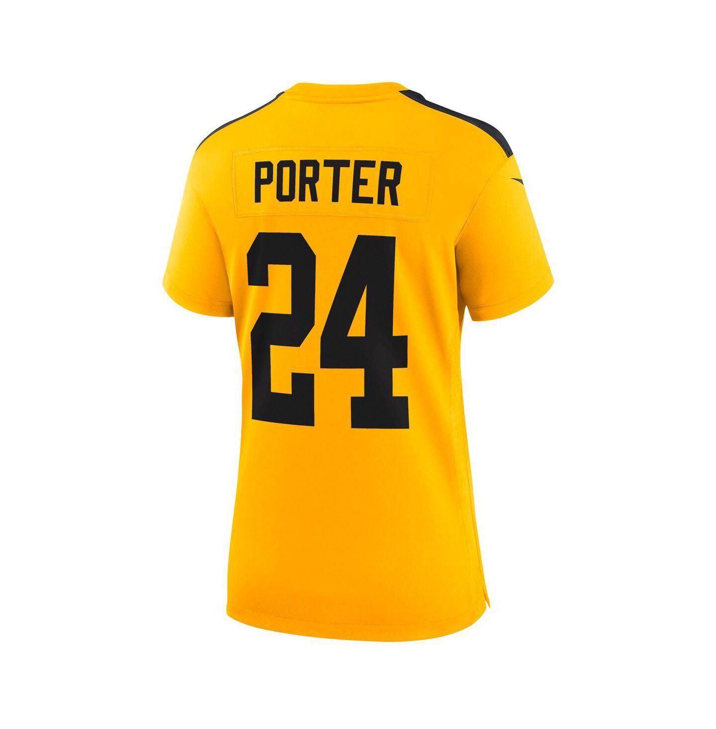Женский топ Nike Joey Porter Jr. Gold Pittsburgh Steelers Alternate 1933 Throwback Game Jersey — фото 3