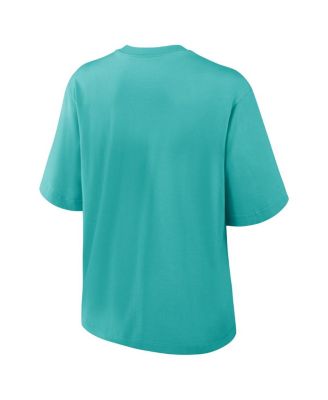 Women's Aqua Miami Dolphins Glory Arch Boxy T-Shirt