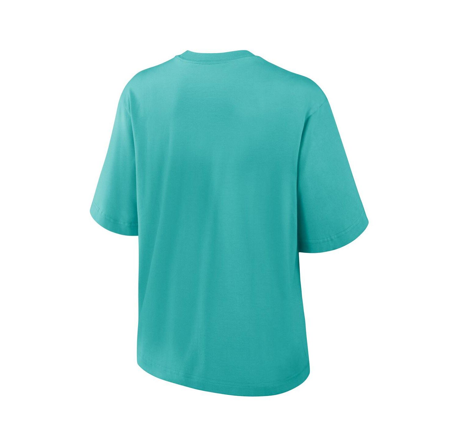 Women's Aqua Miami Dolphins Glory Arch Boxy T-Shirt