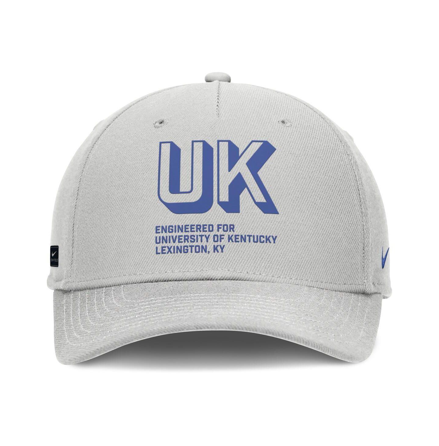 Мужская кепка Nike Gray Kentucky Wildcats 2025 Sideline Dust Pinched Rise Adjustable Hat — фото 2