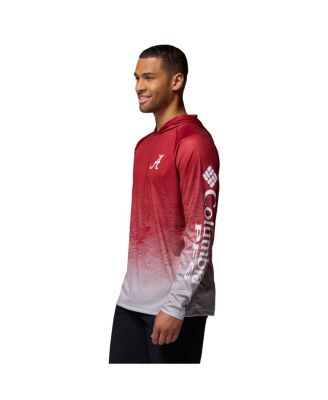 Men's Crimson Alabama Crimson Tide PFG Gradient Water Super Terminal Tackle Hoodie Omni-Wick T-Shirt