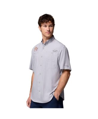 Men's Gray LSU Tigers Tamiami Omni-Shade Button-Down Shirt