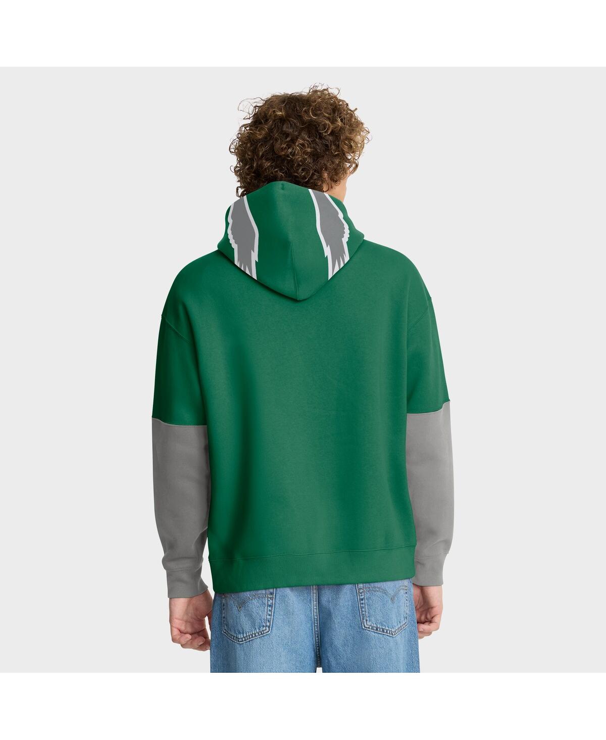 Fanatics Men's Kelly Green Philadelphia Eagles Helmet Retro Pullover Hoodie In Green