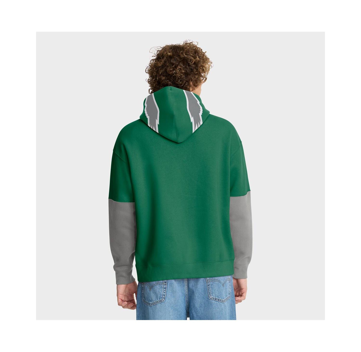 Men's Kelly Green Philadelphia Eagles Helmet Retro Pullover Hoodie