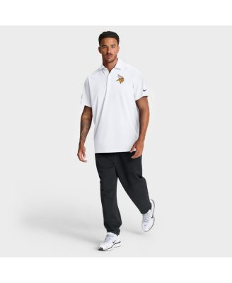 Men's White Minnesota Vikings Sideline City Pride Woven Performance Polo Shirt