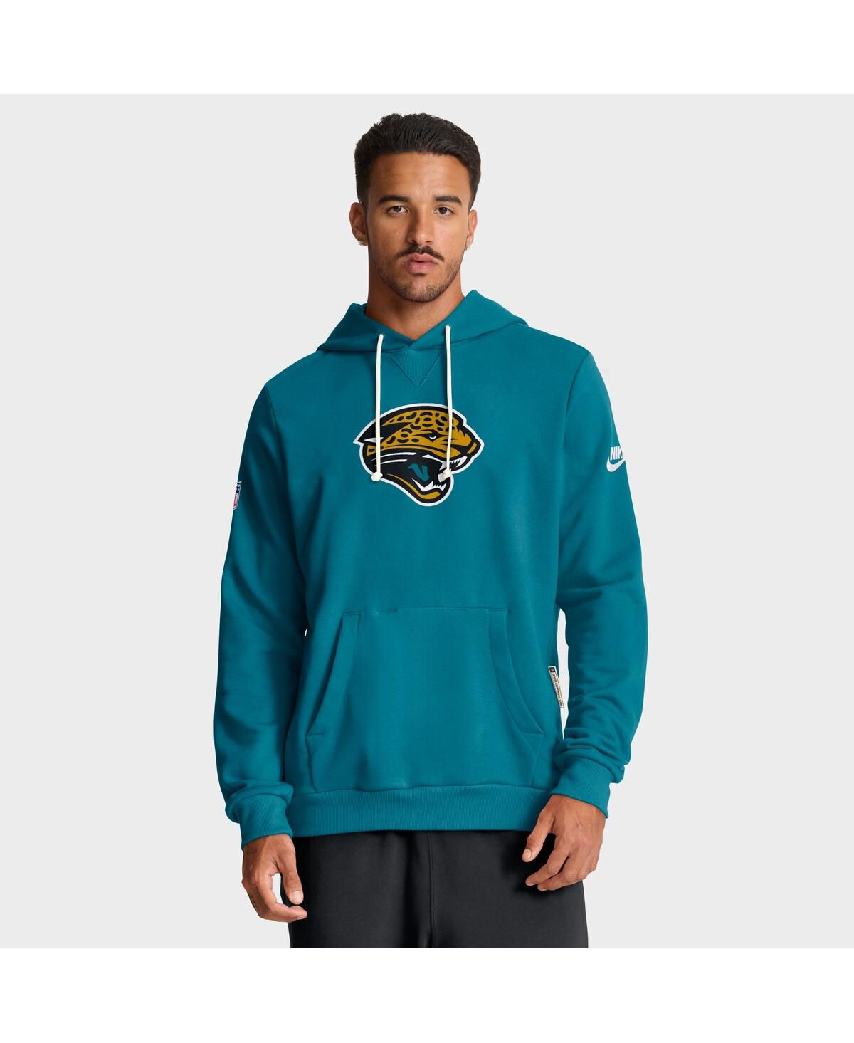 Мужская бирюзовая толстовка с капюшоном Jacksonville Jaguars Sideline Standard Issue Alt 2 Dri-FIT