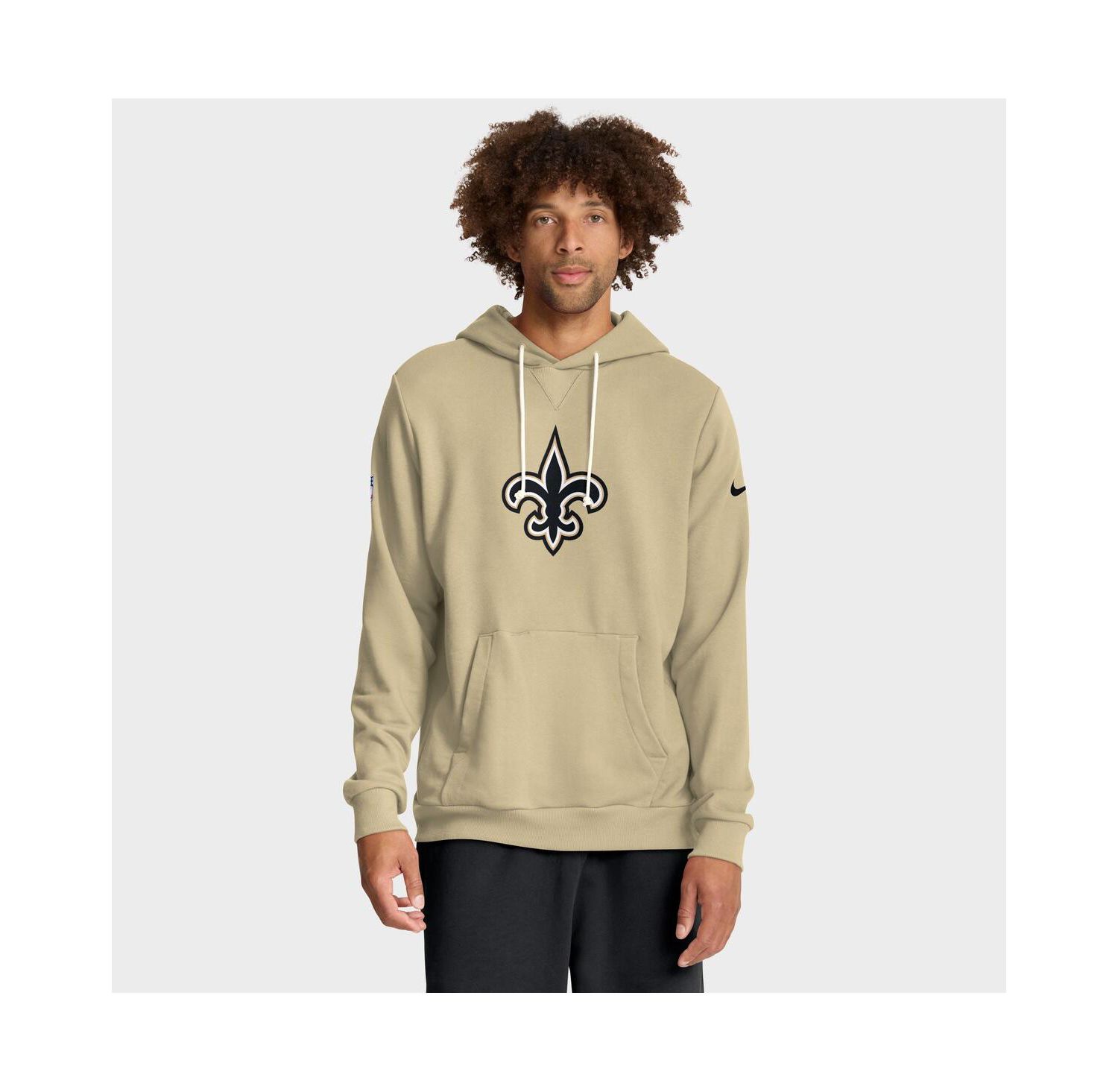 Men's Gold New Orleans Saints Sideline Standard Issue Alt 2 Dri-FIT Hoodie