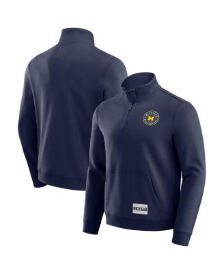 Fanatics - Men's Navy Michigan Wolverines Quarter-Zip Pullover Sweatshirt